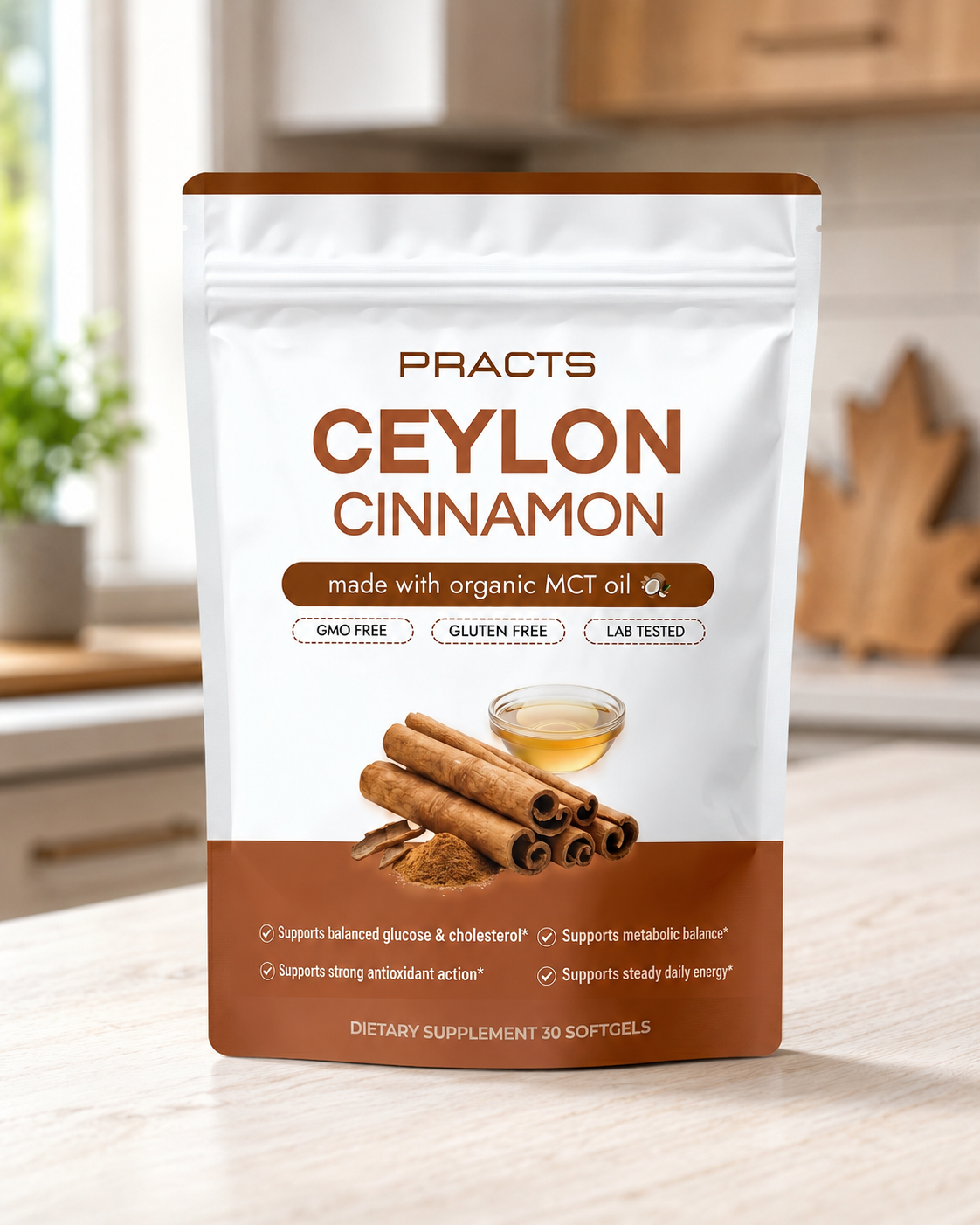 Special offer: PRACTS Ceylon Cinnamon equivalent to 7,200 mg with MCT Oil CA
