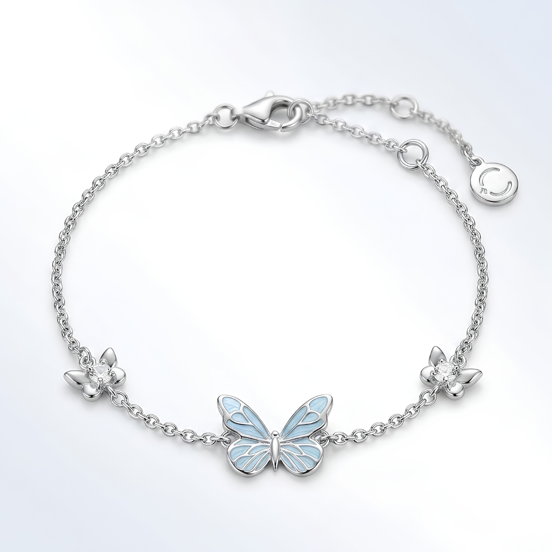 PRACTS Luminous Butterfly Charm Bracelet-DE